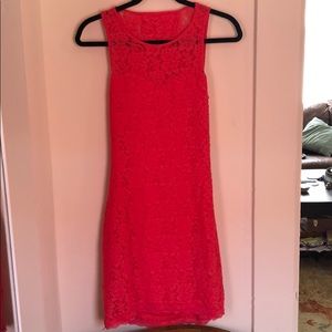 Lace mini dress, open back